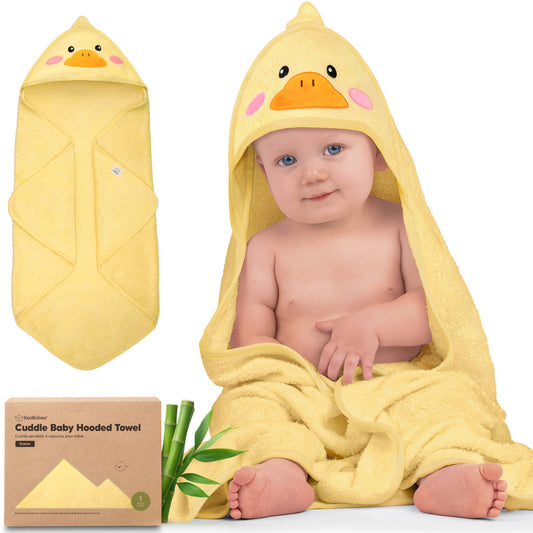 KeaBabies Cuddle Baby Hooded Towel: Duck / Regular