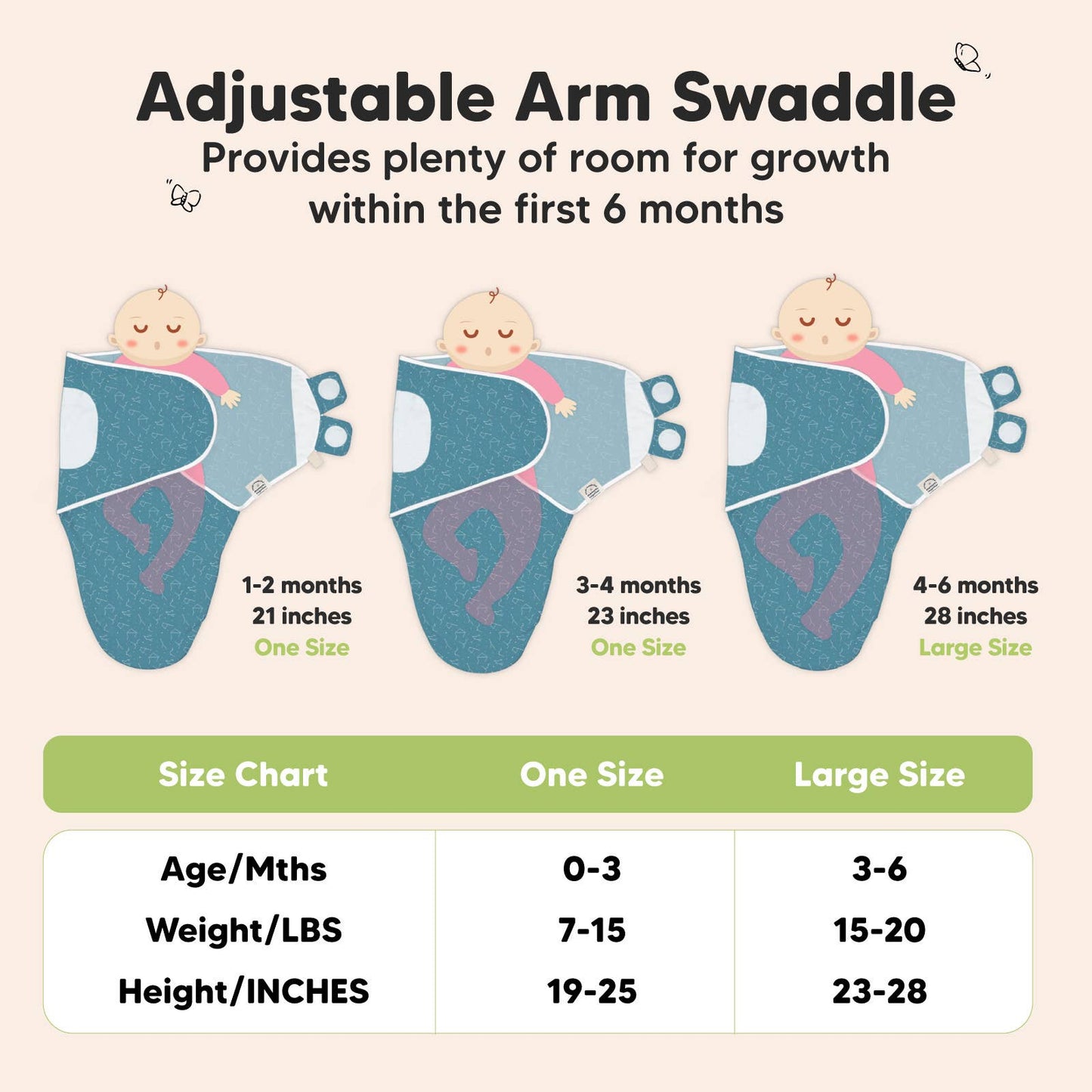 3pk Soothe Baby Swaddles 0-3 Months, Sleep Sack for Newborns: Galaxy / OS 0-3M