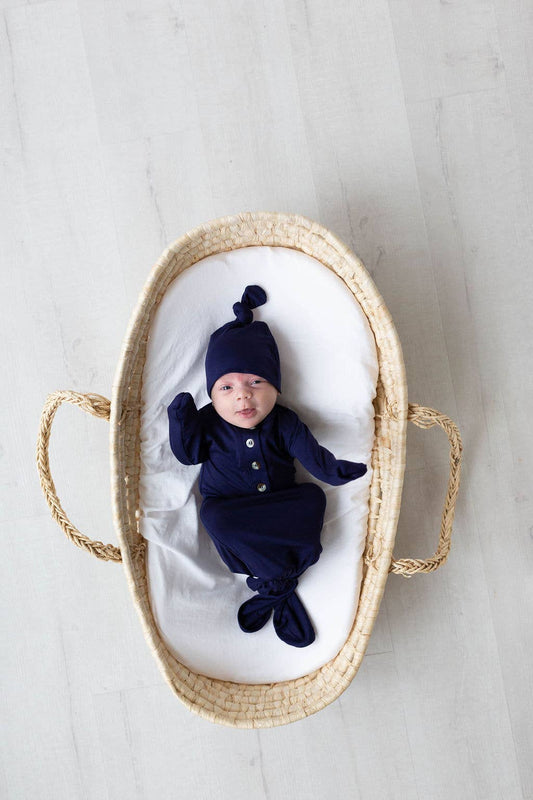 Baby Gown and Hat Sets - Baby Clothing: Navy Blue