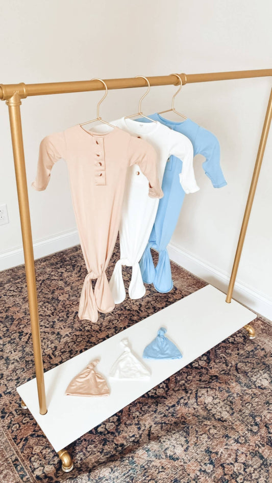 Baby Gown and Hat Sets - Baby Clothing: Powder Blue