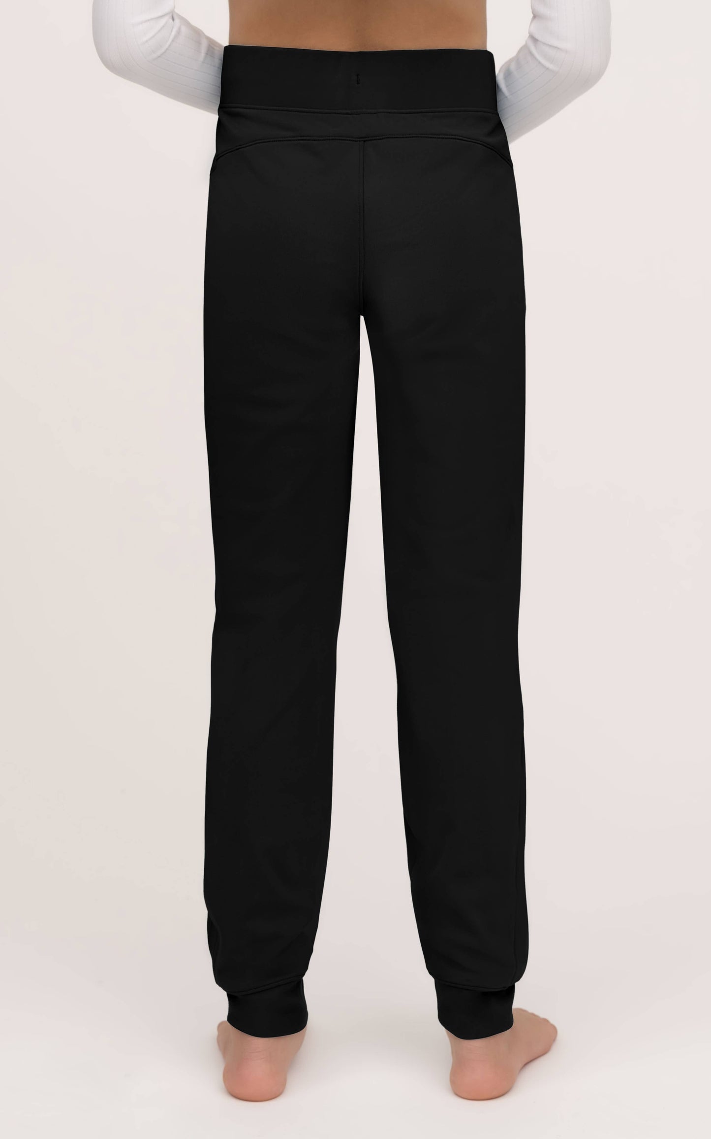 Tween Girls Lux Side Pocket Jogger with Drawstring: Black