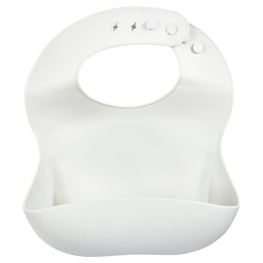 Cloud Light Gray Silicone Bib with Crumb Catcher