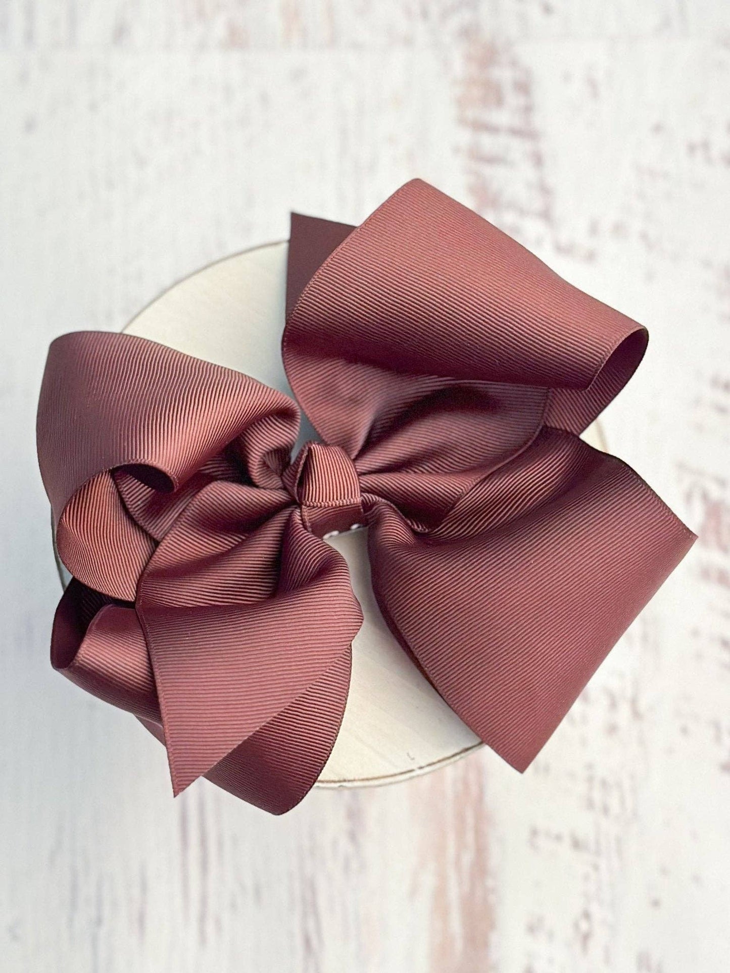 6.5" Texas Size Grosgrain Hair Bow | Alligator or French Clip: Alligator Clip / Royal Blue