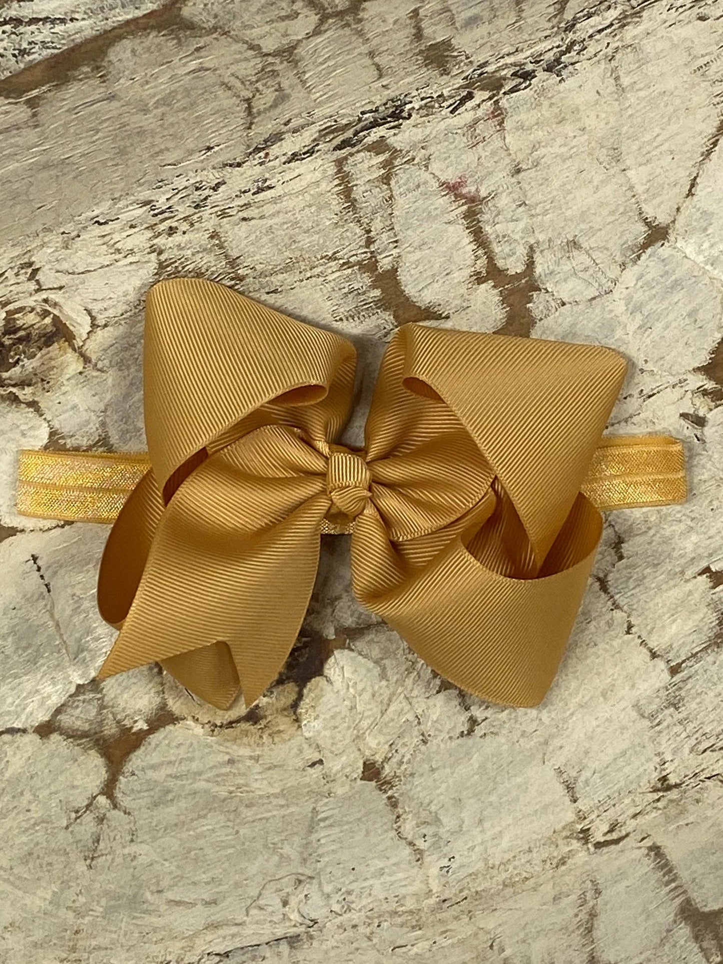 Classic Grosgrain Hair Bow - Satin Headband - 4.5": Black