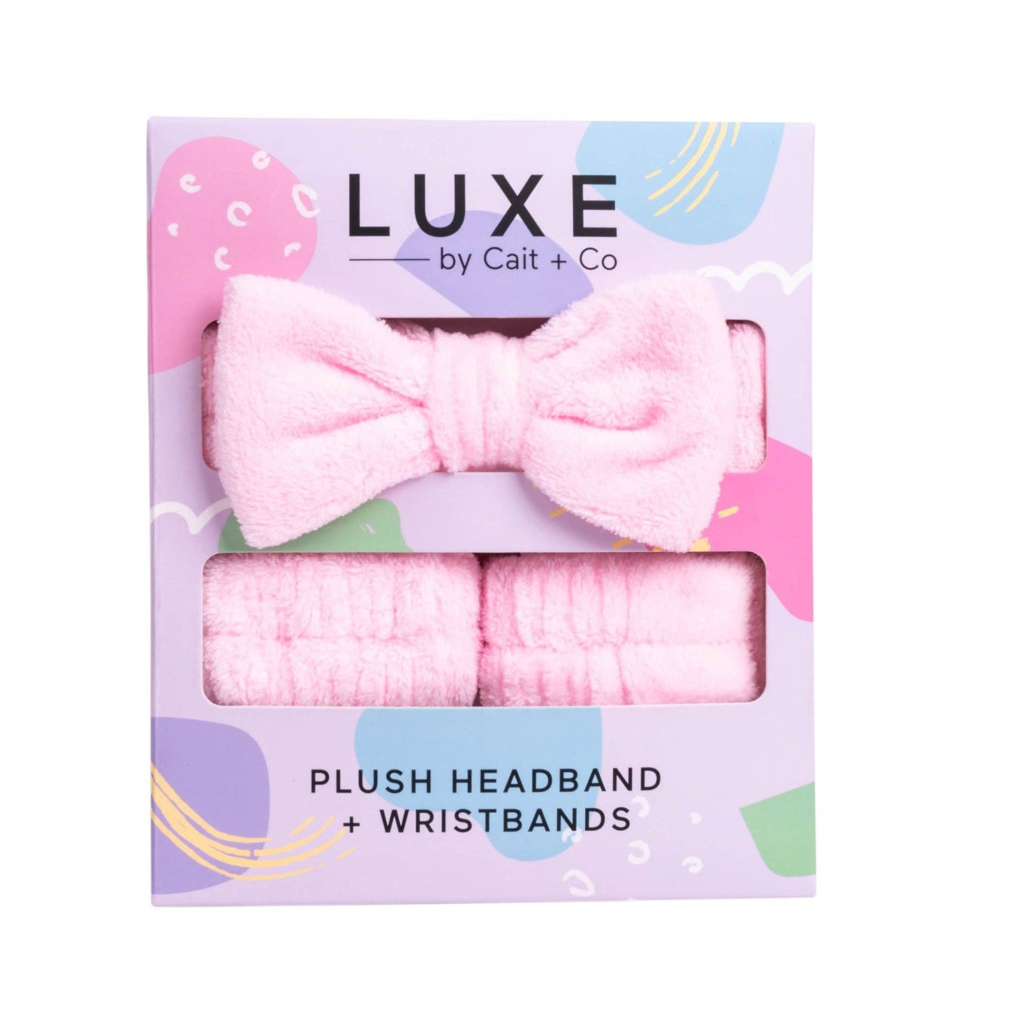 Luxe Headband + Wristbands - Pink