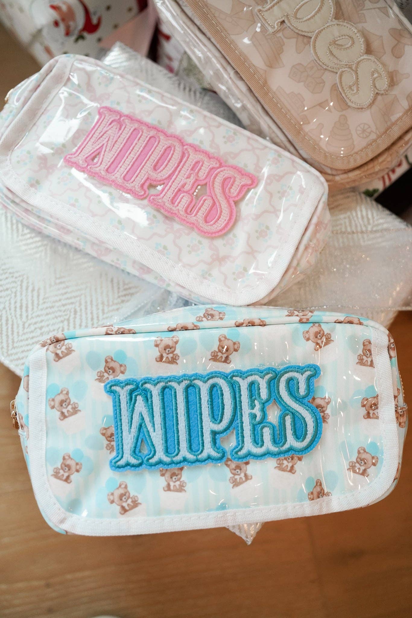Wipes Pouch - Clear Coat Bag: Pink