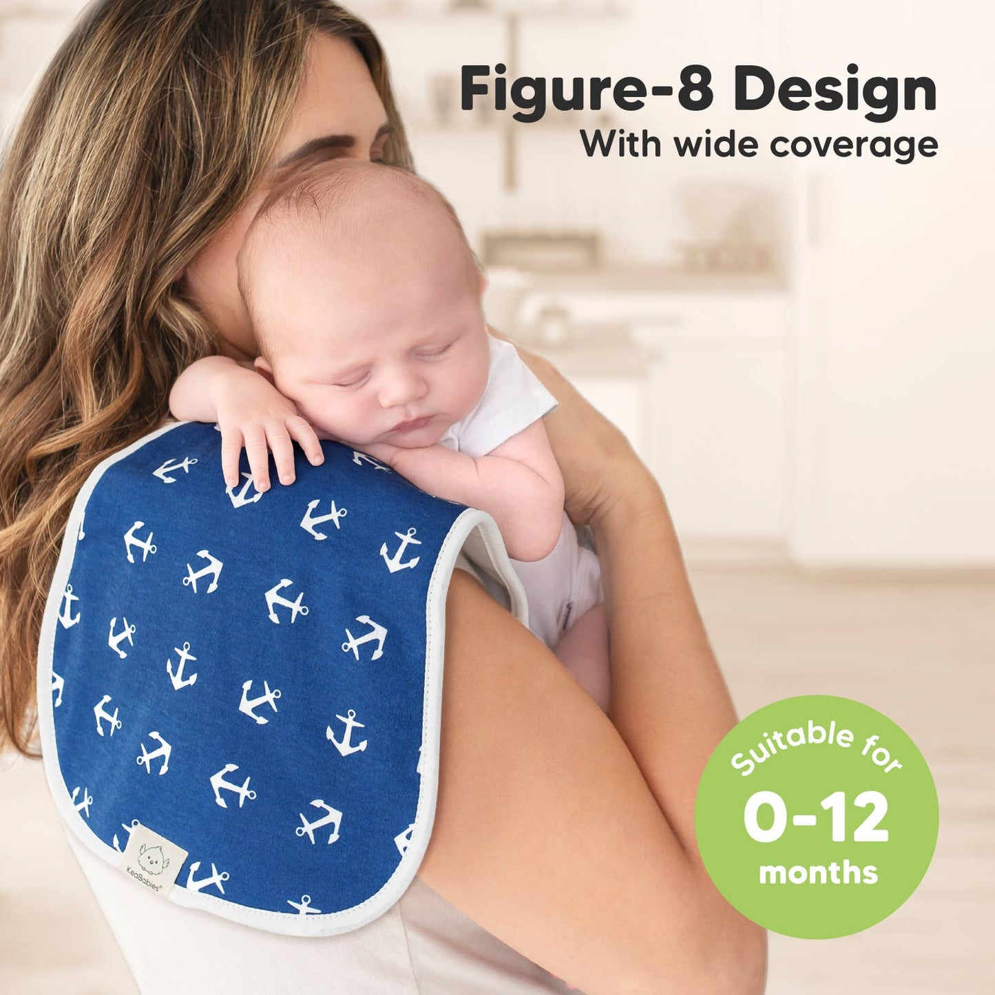 KeaBabies 5-Pack Urban Burp Cloths: Adventurer