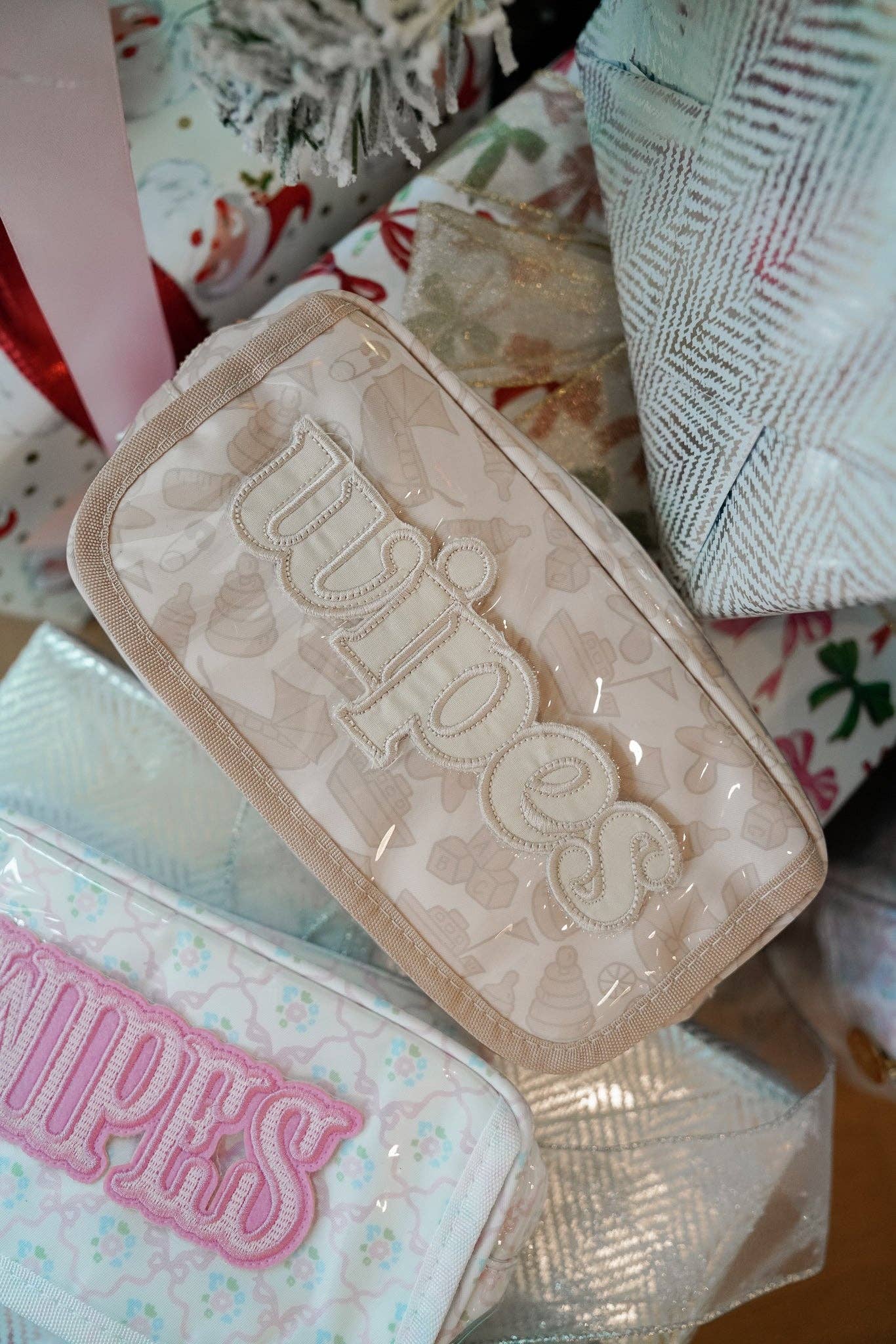 Wipes Pouch - Clear Coat Bag: Pink