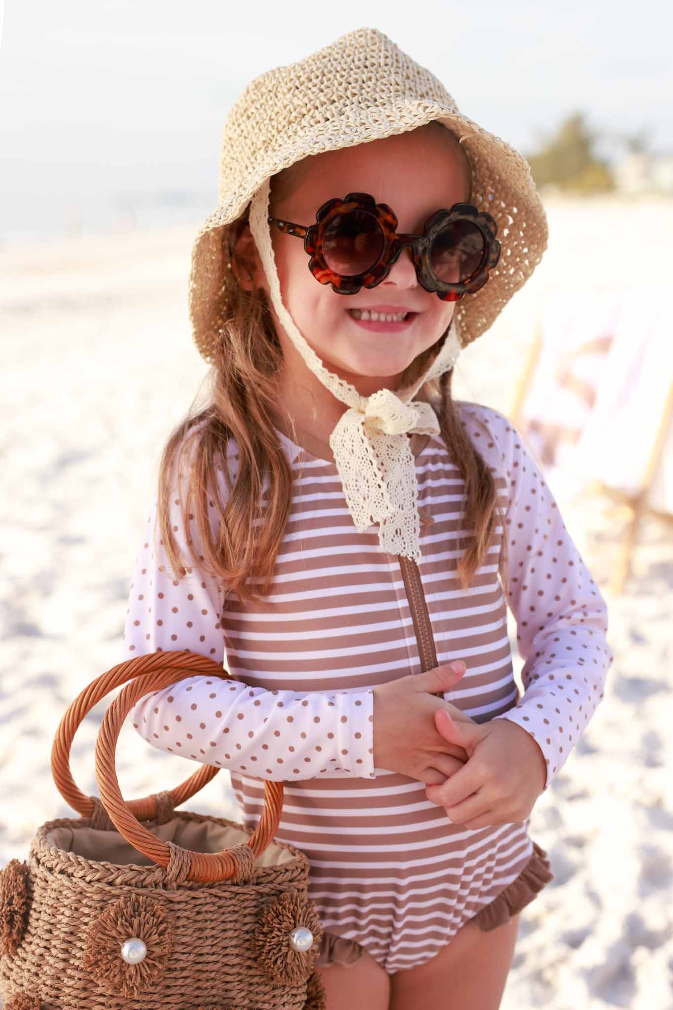 Long Sleeve Rash Guard with Front Zipper | Sandy Stripes