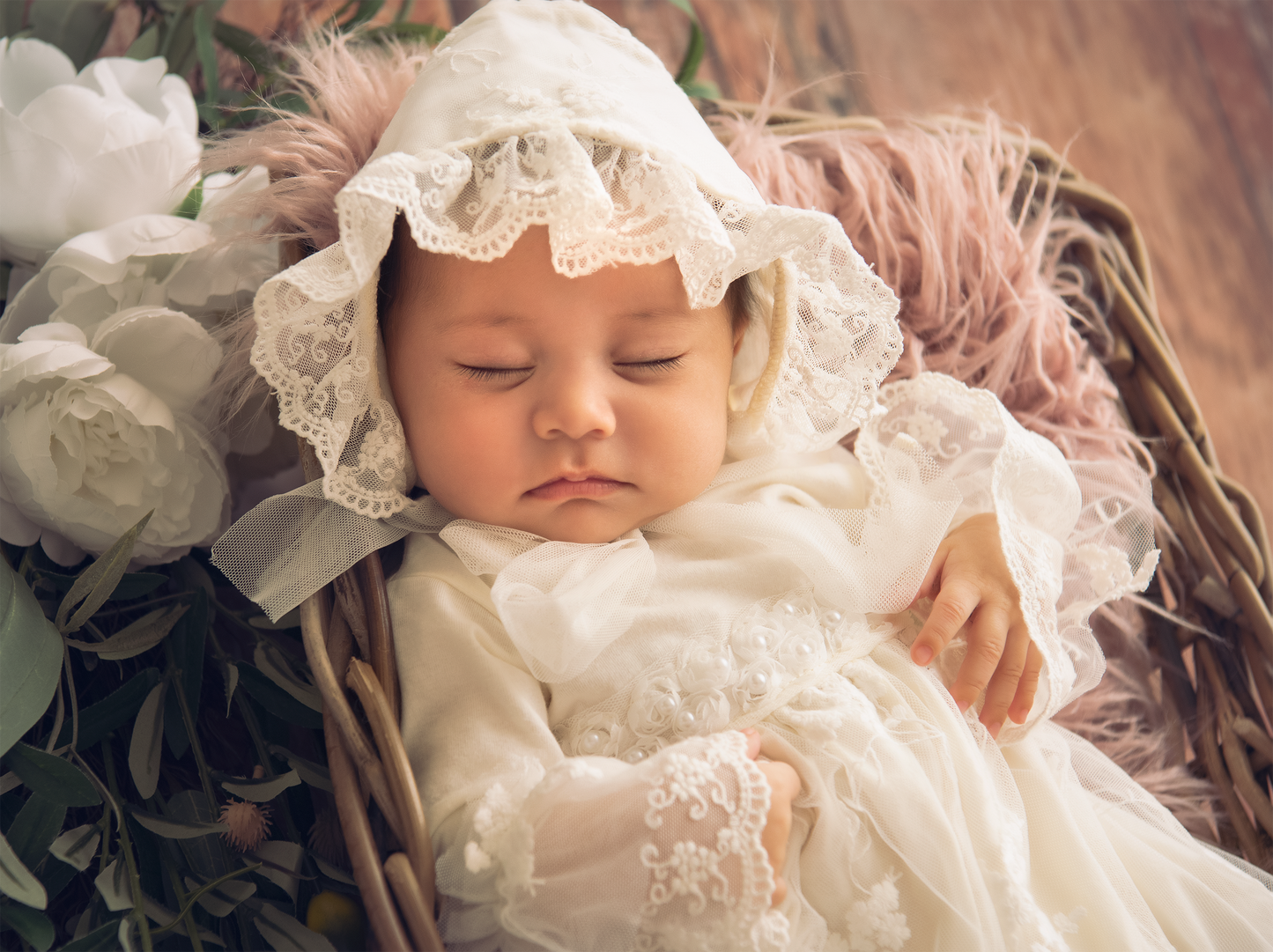 Haute Baby Anna Corinne Baby Gown: 0/3M