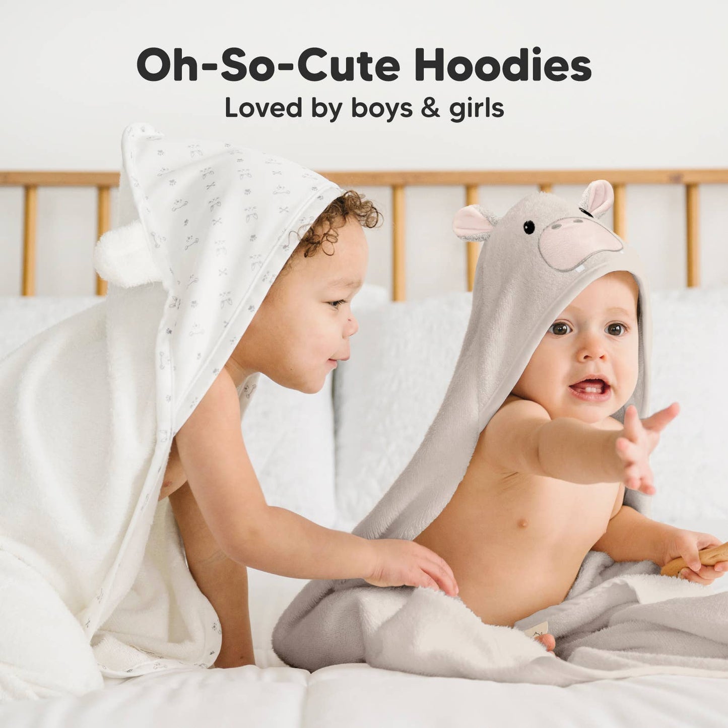 KeaBabies Cuddle Baby Hooded Towel: Hippo