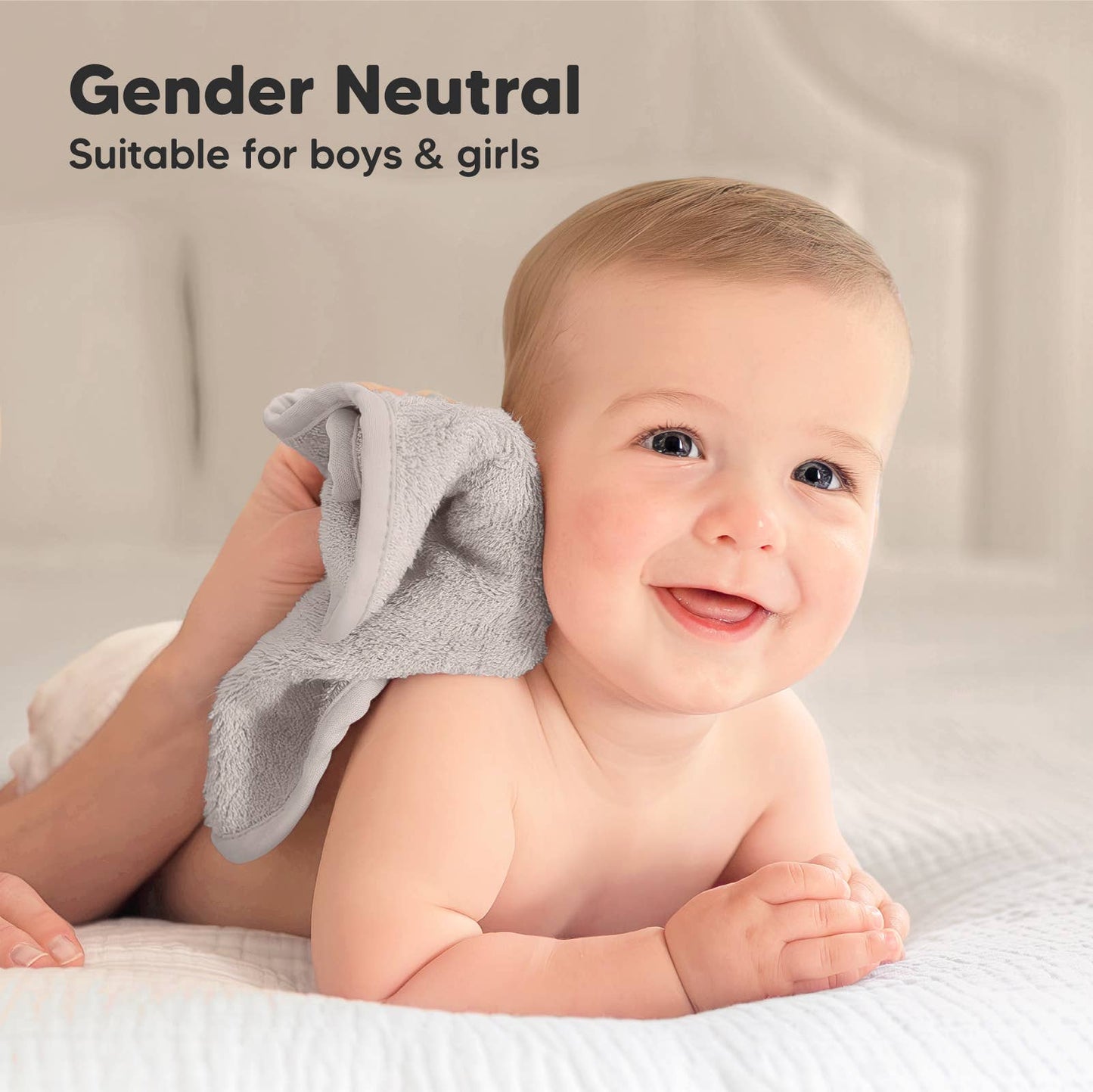 6-Pack Baby Wash Cloths: Heather