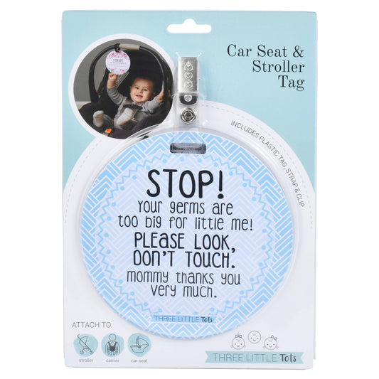 Blue Mommy No Touching and Stroller Tag