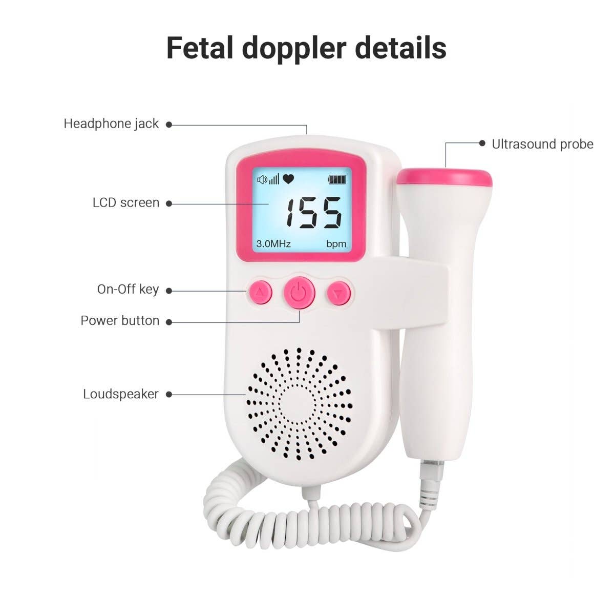SpringBud FD-400B Fetal Doppler Heart Beat Monitor