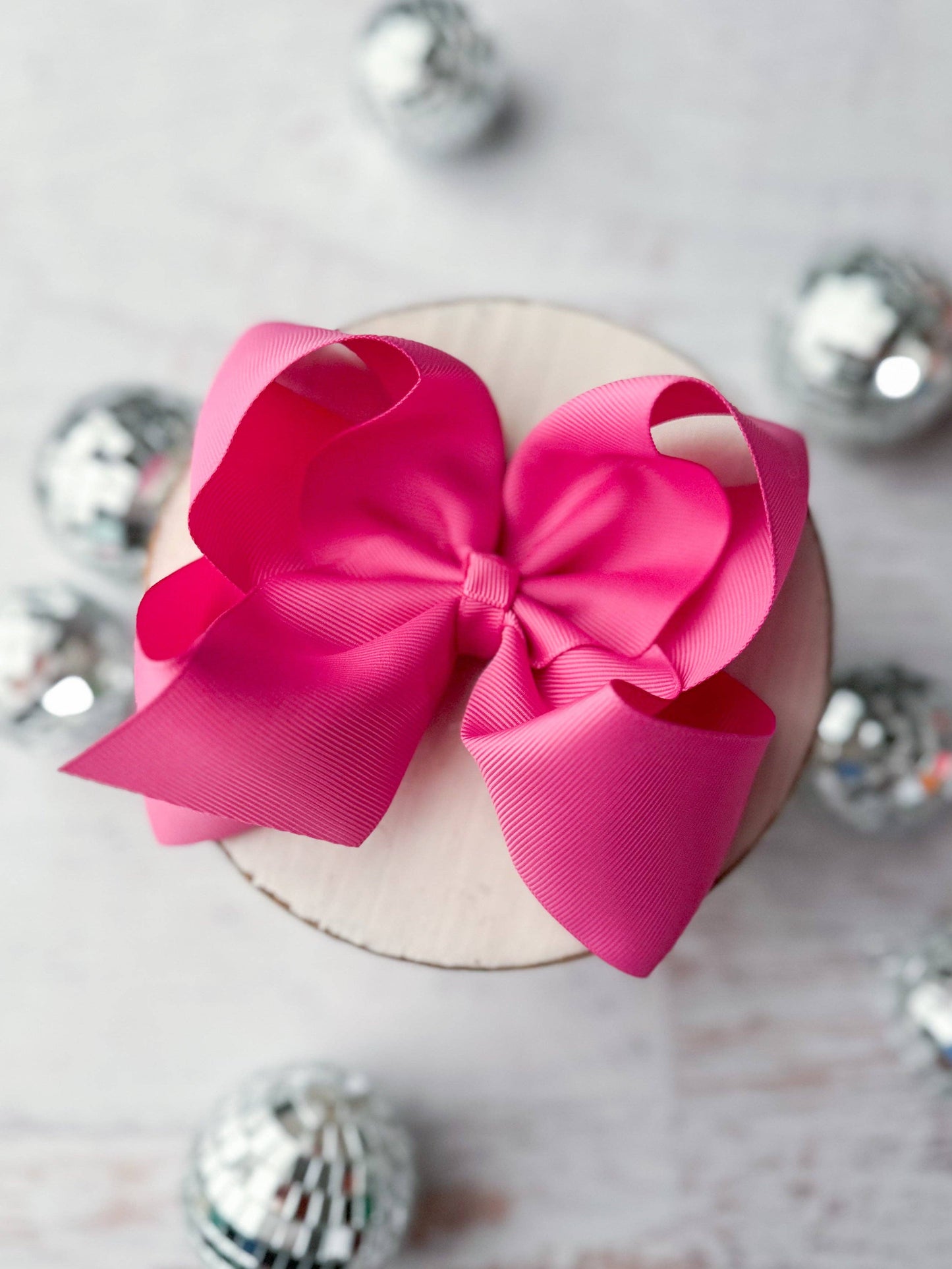 Oversize Grosgrain Hair Bow - Alligator Clip - 5.5": Red