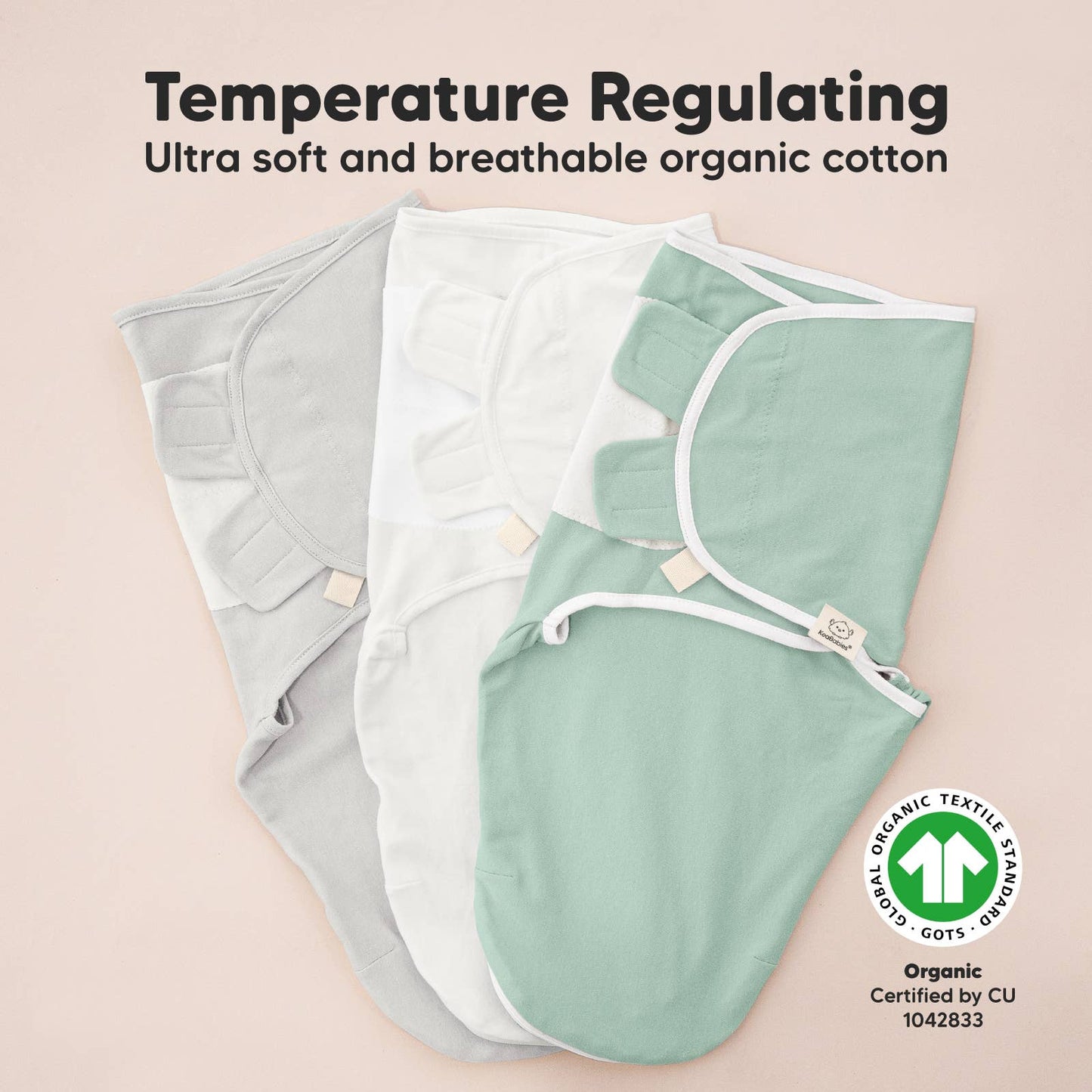 3pk Soothe Zippy Baby Swaddles 0-6 Months,Newborn Sleep Sack: Sage / One Size