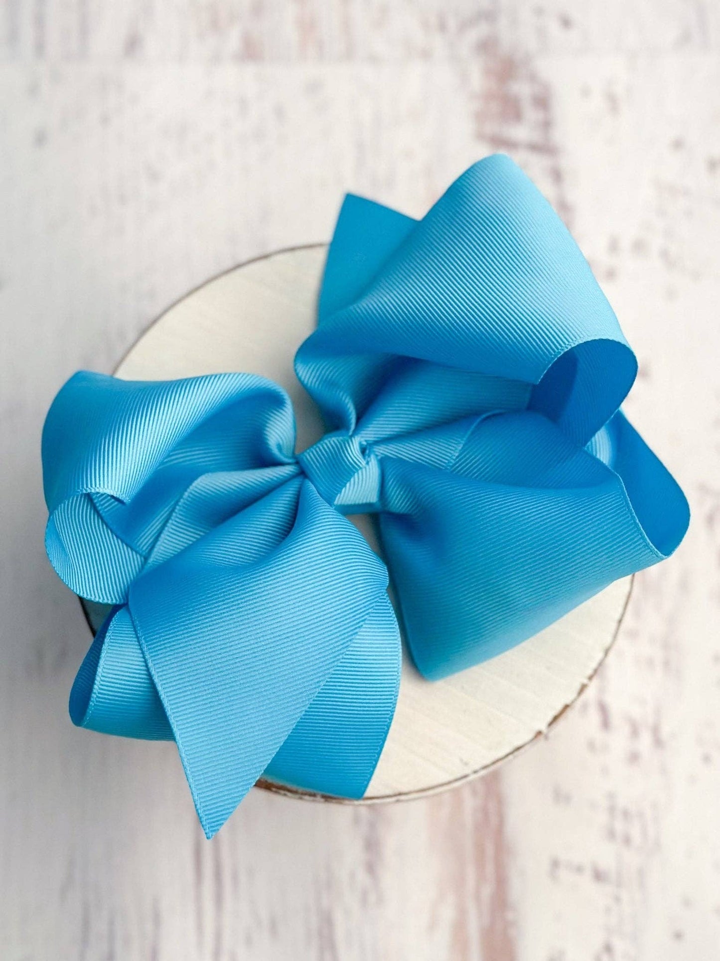 6.5" Texas Size Grosgrain Hair Bow | Alligator or French Clip: Alligator Clip / Mustard