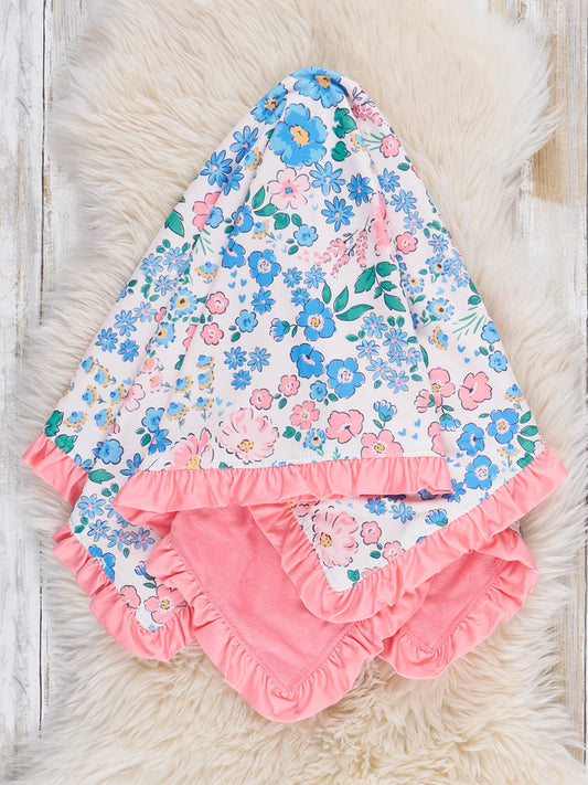 Floral Fantasia Ruffle Blanket