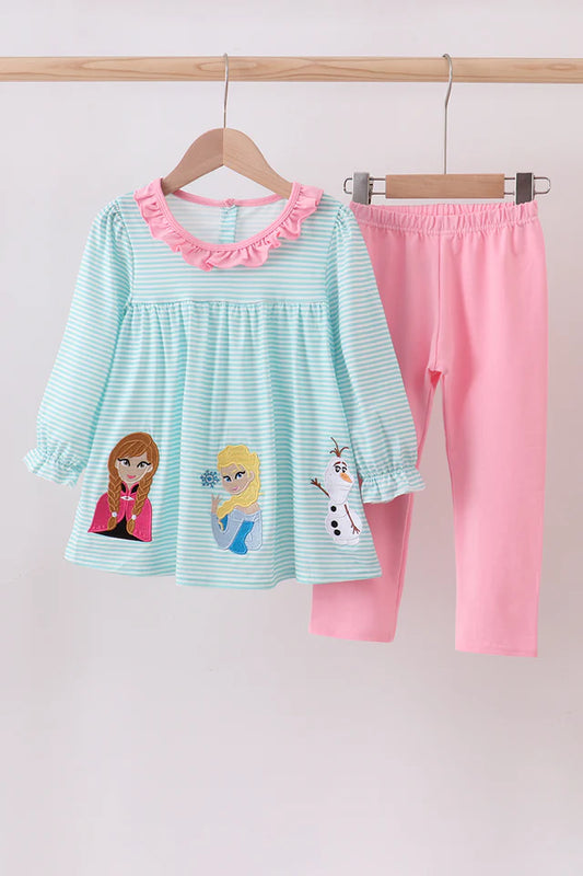 Frozen Embroidered Ruffle Set