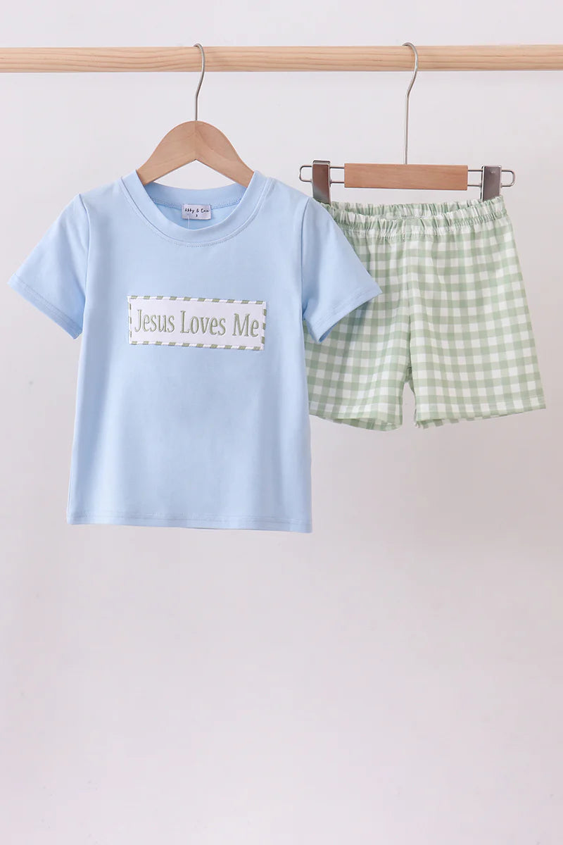 Jesus Loves Me Shorts Set