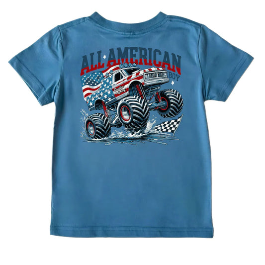 Kids' American Monster Truck Short-Sleeve