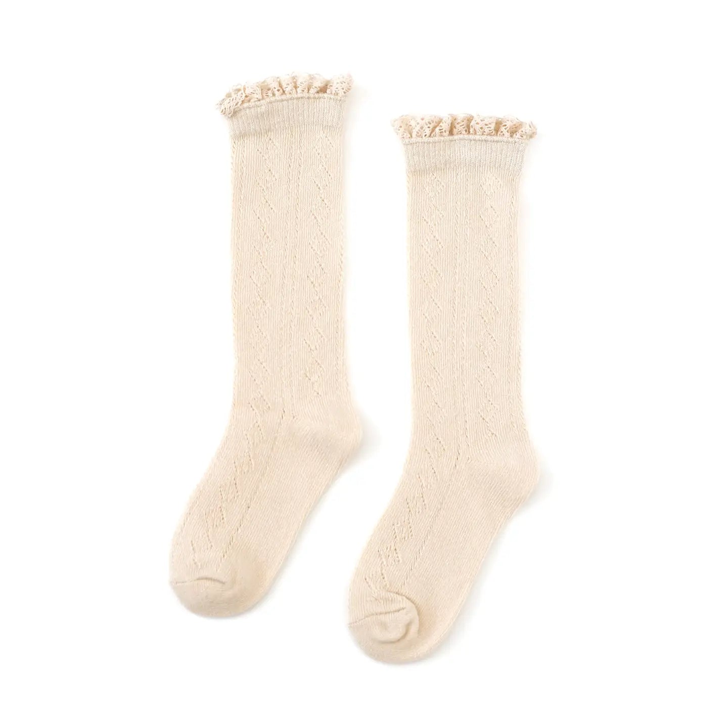 Vanilla Lace Knee High Socks