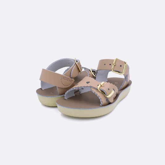 Sun-San Salt Water Sandals- Sweetheart- Latte- Infant