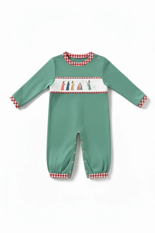 Nativity Embroidered Romper