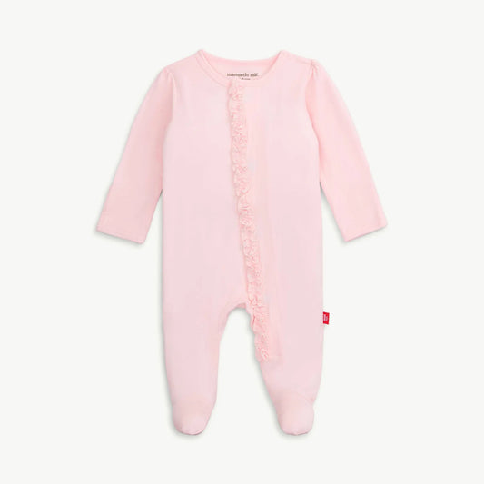 Ruffle Pink Footie
