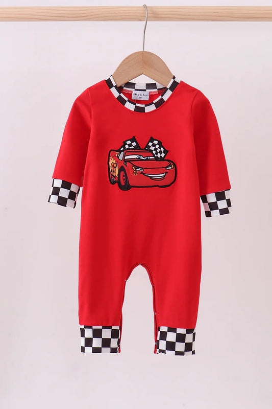 Cars Checkered Romper
