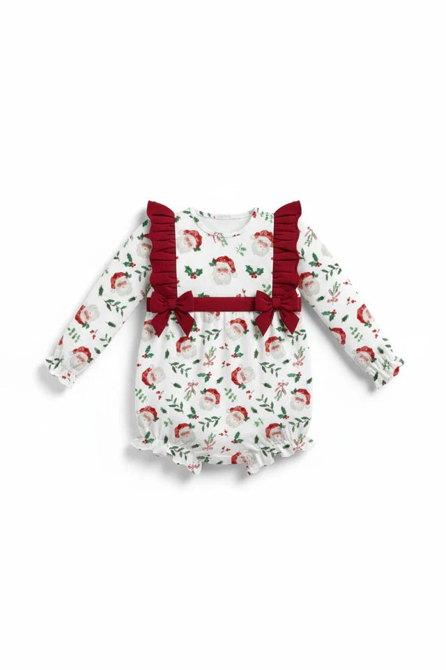 Red Santa Embroidered Bubble