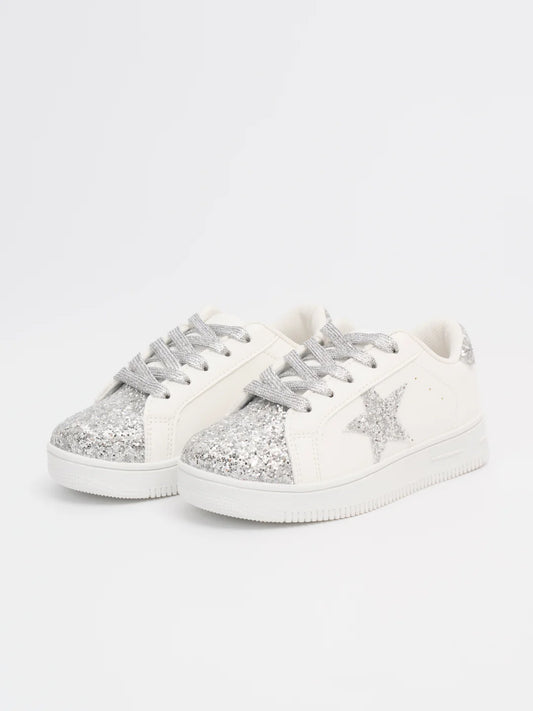 Silver Sparkle Sneakers