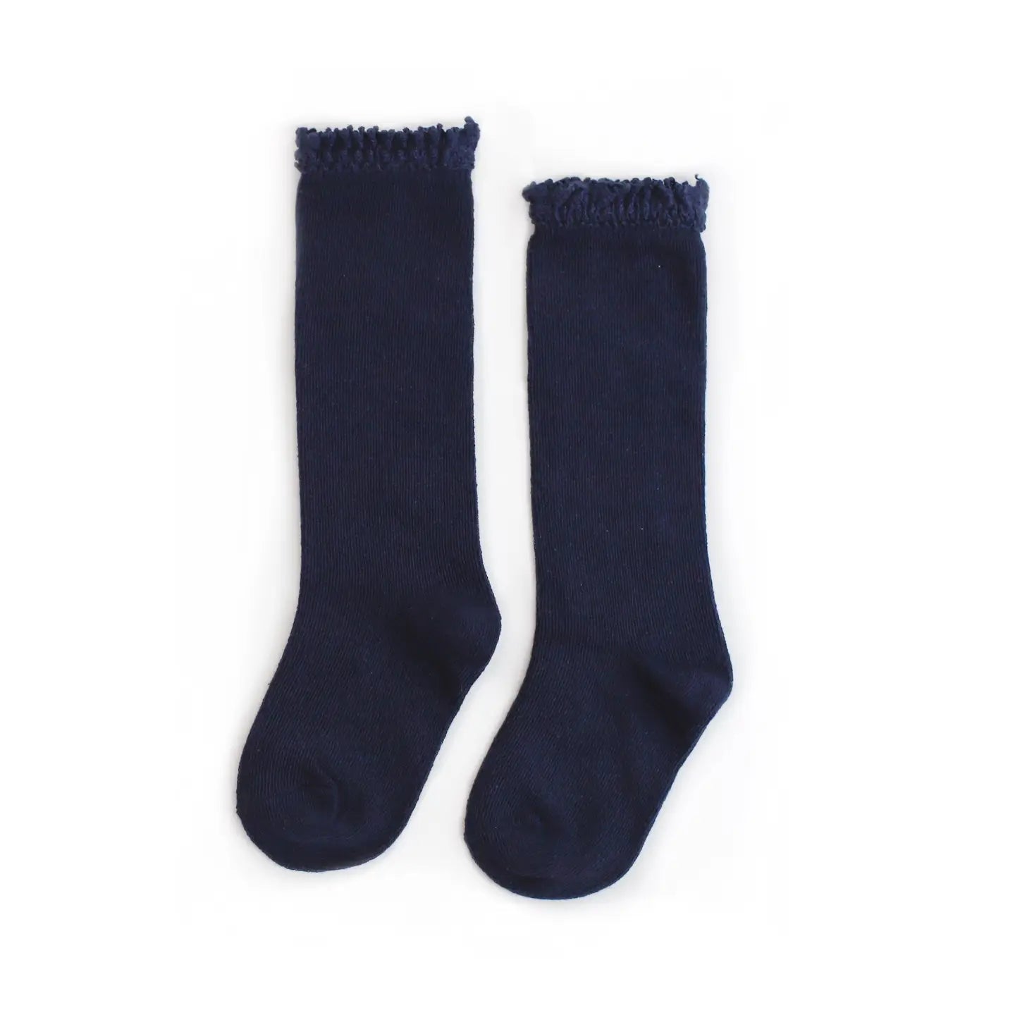 Navy Lace Knee High Socks