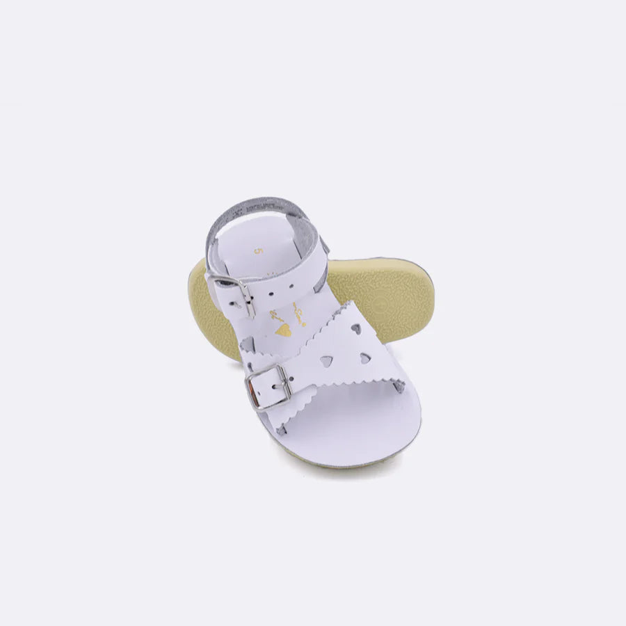 Sun-San Salt Water Sandals- Sweetheart- White- Infant