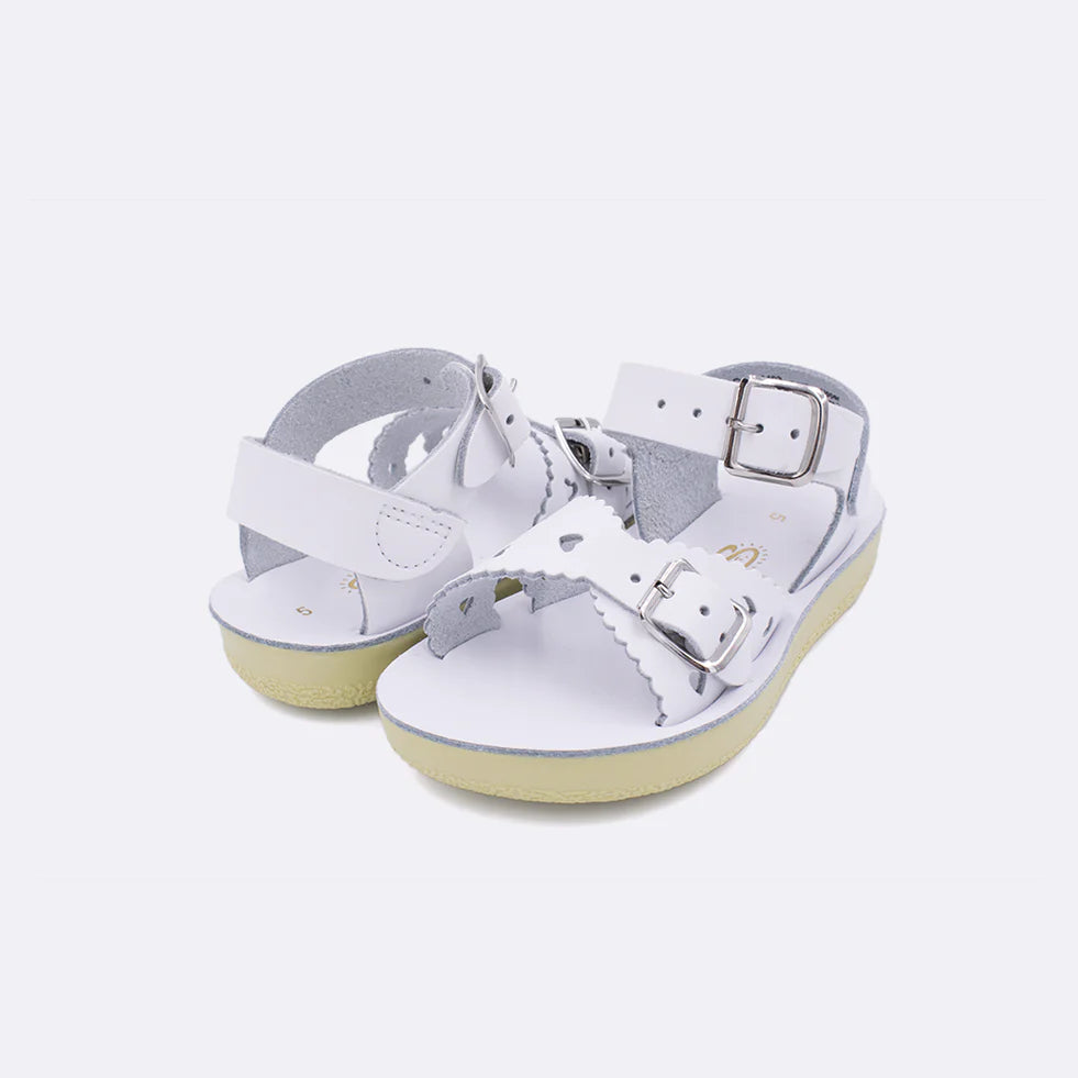 Sun-San Salt Water Sandals- Sweetheart- White- Infant
