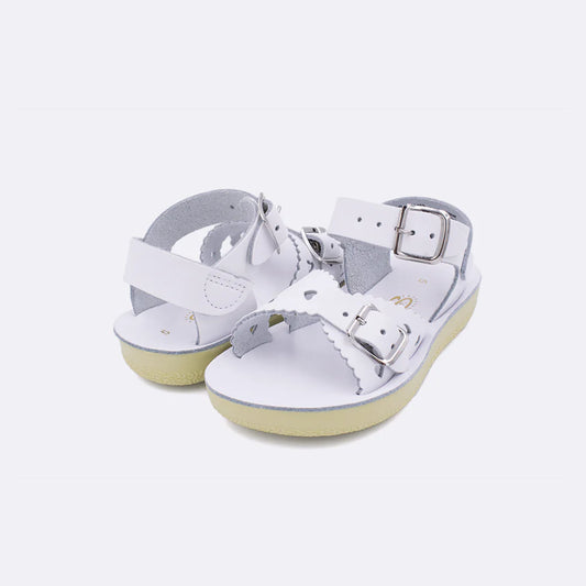 Sun-San Salt Water Sandals- Sweetheart- White- Toddlers
