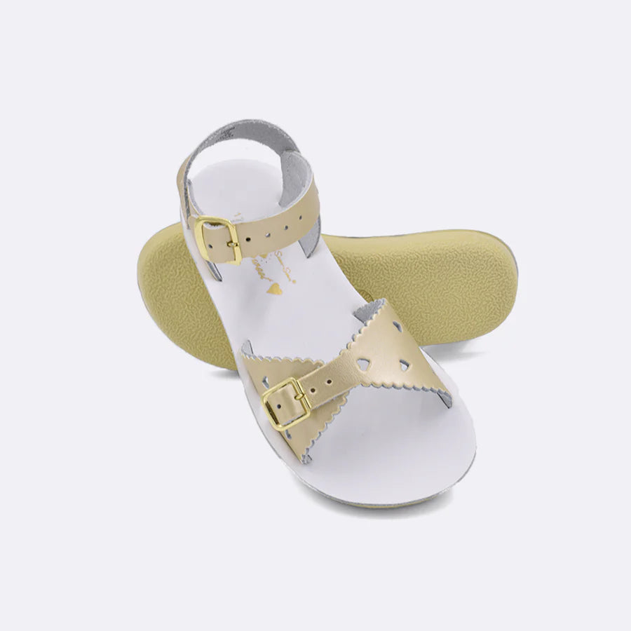 Sun-San Salt Water Sandals-Sweetheart-Gold- Little Kids