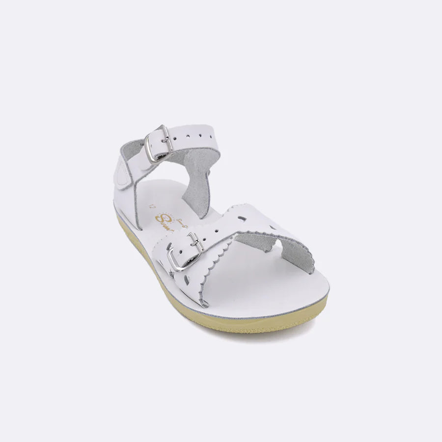 Sun-San Salt Water Sandals- Sweetheart-White- Little Kids